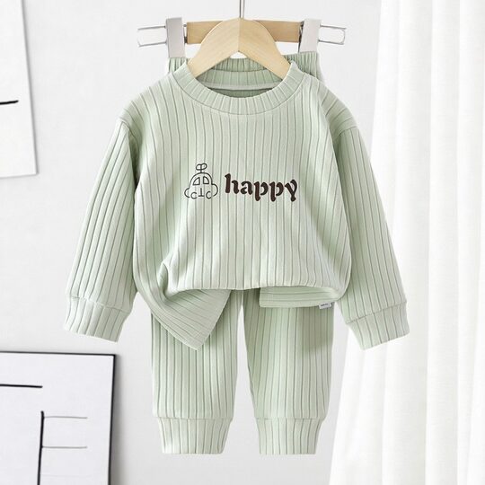 秋冬儿童德绒套装男女宝宝保暖内衣中小童睡衣打底秋裤孩子两件套