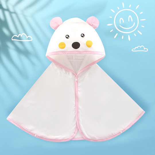 Capa de seda helada para niños, ropa de protección solar, capa fina para bebé