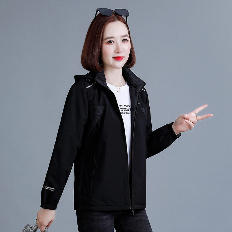 两面穿风衣外套女短款秋季休闲跨境热销外贸女装秋冬装台湾