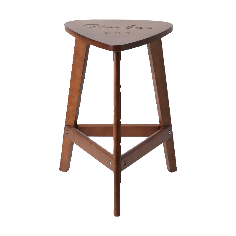 实木高脚凳酒吧凳咖啡厅吧台凳吉他椅高端榉木椅子小茶几角几边几 - 图3