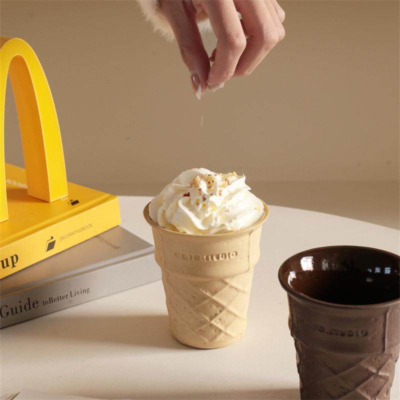 CMYD创意生日礼物甜筒杯子原创咖啡杯陶瓷带盖水杯随手杯生日礼物,淘宝优惠券,粉丝福利购,淘宝优惠卷