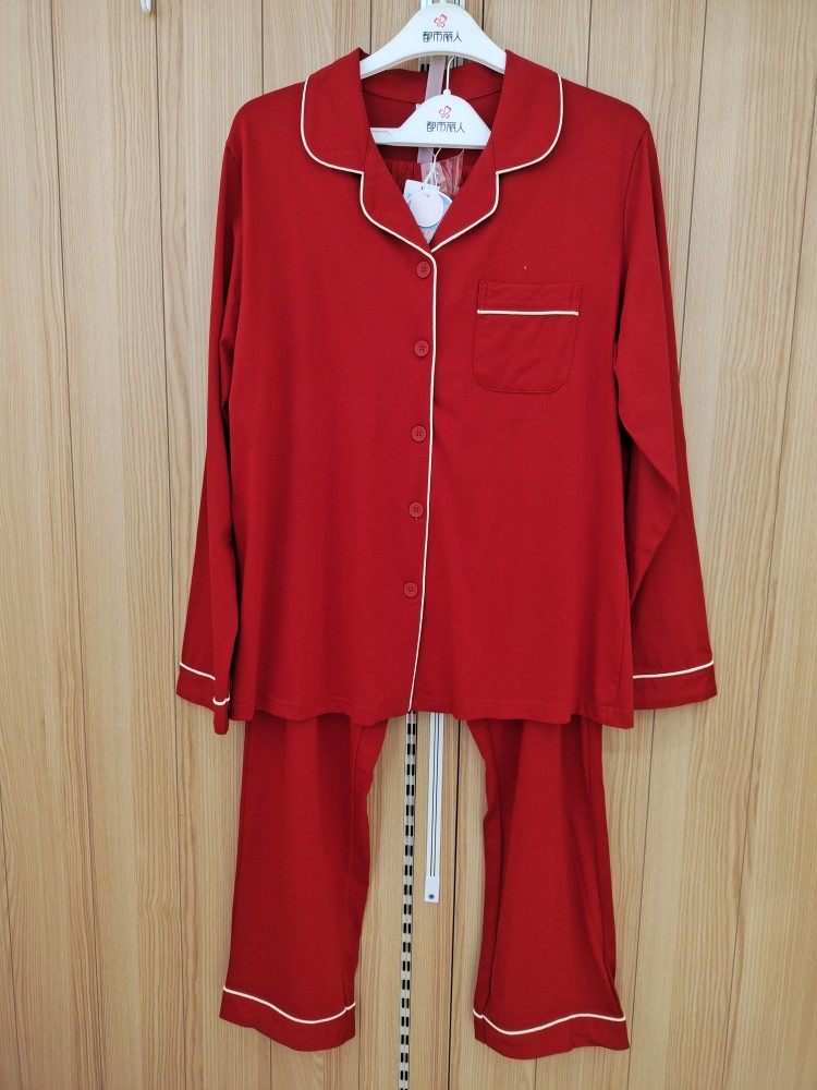 都市丽人红品情侣睡衣LH30B6FH30B6无尘棉100%纯棉长袖长裤家居服,淘宝优惠券,粉丝福利购,淘宝优惠卷