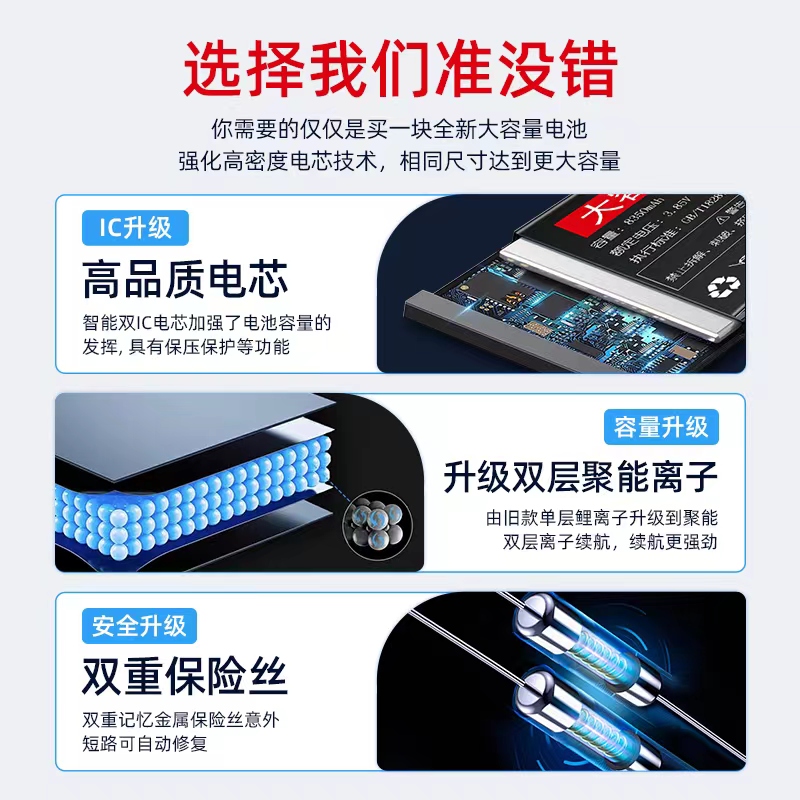 曲赛德适用美图V6电池原装V7/V4手机T8/T9/M6/M8原厂M6S大容量M8S-图1