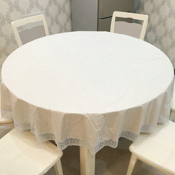 ໂຮງແຮມຜ້າປູໂຕະມົນຂະຫນາດໃຫຍ່ພາດສະຕິກ PVC ຜ້າປູໂຕະມົນໃນຄົວເຮືອນ round tablecloth tablecloth ກັນນ້ໍາ, ກັນນ້ໍາແລະບໍ່ລ້າງ