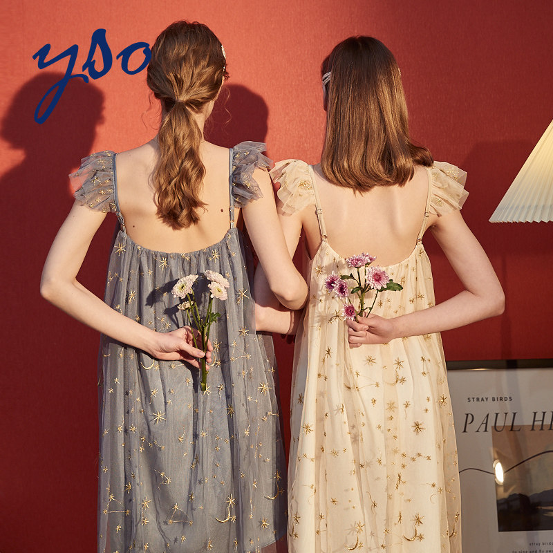 yso夏吊带性感可爱蕾丝夏季睡裙 yso睡裙