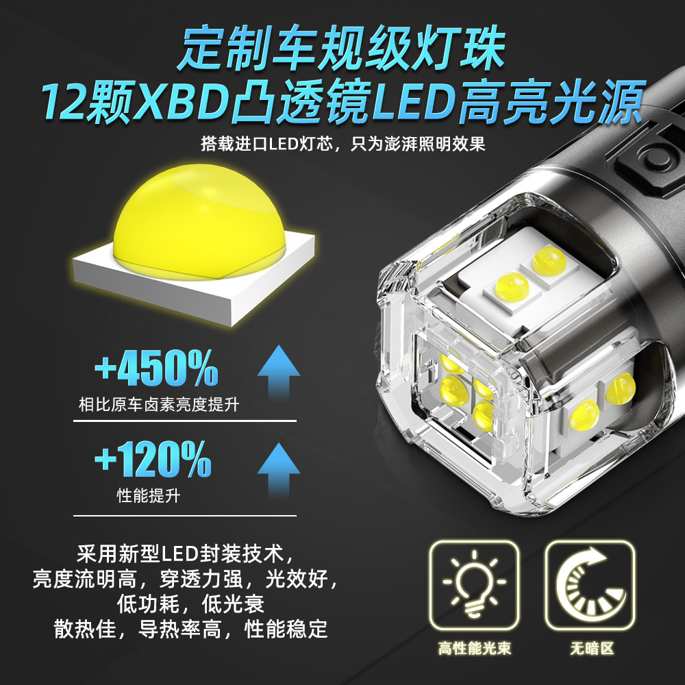 2025新款超亮汽车LED倒车灯泡后雾灯尾灯升级XBD改装T20单丝1156,淘宝优惠券,粉丝福利购,淘宝优惠卷