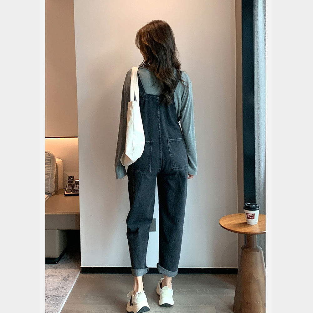 减龄显瘦～孕妇背带裤套装春秋装外穿大码休闲牛仔哈伦裤孕妇裤子,淘宝优惠券,粉丝福利购,淘宝优惠卷