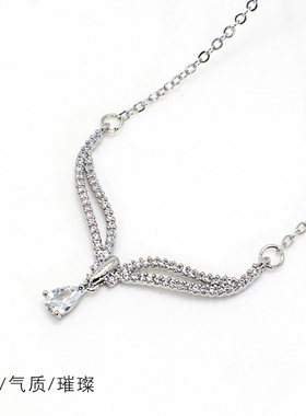 鱼尾项链女长小众设计情人节简约