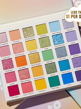 新品colourpop30色彩虹眼影盘