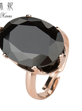 曼休妮锆石活口戒指女欧美