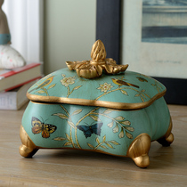 American ceramic first accessories box containing box home dressing table containing ornament box European-style retro home decoration pendulum