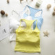 Blue 2024 New Sports Yoga Bra Sexy Tops Suspenders Women's Tank Tops with Breast Pads for Summer Outerwear