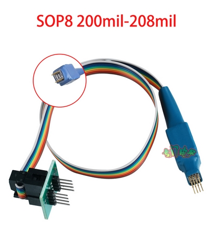 SSOP贴片8SOP8测试探针在线SOIC16烧录QFN8读写WSON8转换DIP芯片 - 图2