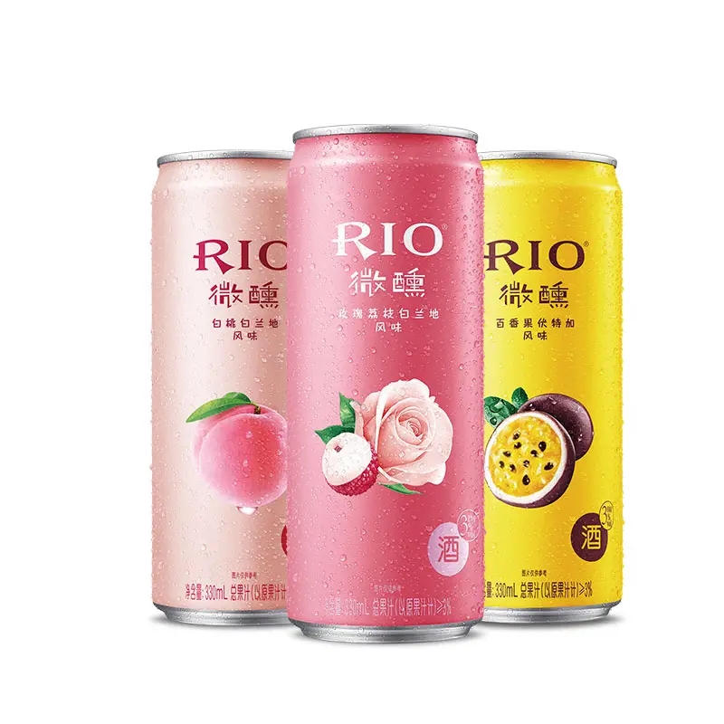 锐澳RIO鸡尾酒微醺3度玫瑰白兰地百香果草莓柠檬伏特加威士忌-图0
