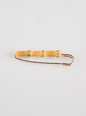 Nilerun日系收裤腰竹节金属别针