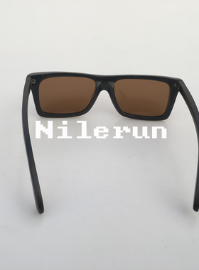 墨镜黑色方形竹制全框偏光太阳镜