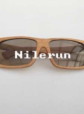 墨镜商务男士竹制方形框架太阳镜