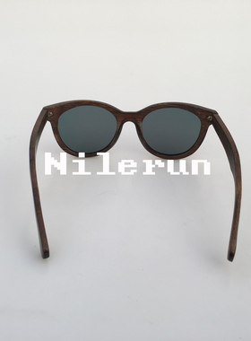 墨镜竹制红色彩膜大框架偏光镜片