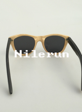 墨镜白色户外运动风竹子太阳镜