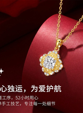 WinyS925银四叶草项链ins风