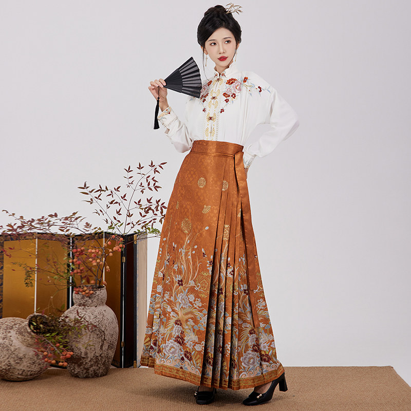 芊古棠原创【凤舞九天】织金妆花马面裙敬酒服明制汉服日常新中式,淘宝优惠券,粉丝福利购,淘宝优惠卷