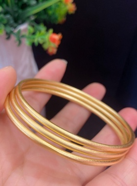 女黄铜过水不掉色的手环手镯仿金