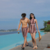 Ngực nhỏ thép tấm tập hợp váy bảo thủ kiểu boxer ins gió vài bộ đồ bơi chia mỏng nữ áo tắm nam bãi biển - Vài đồ bơi 	đồ đôi maxi đi biển Vài đồ bơi