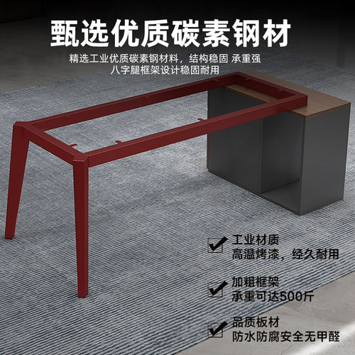 办公桌简约现代总裁桌经理主管桌大班台办公室电脑桌椅组合老板桌 - 图1