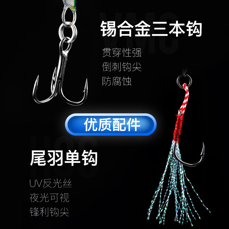 穗子3D打印快抽飘落铁板路亚假饵海钓淡水船钓鲅鱼10g20g30g60g - 图2