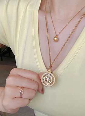 韦雪同款八方来财点钻花丝吊坠