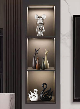 轻奢电视柜天鹅客厅酒餐边