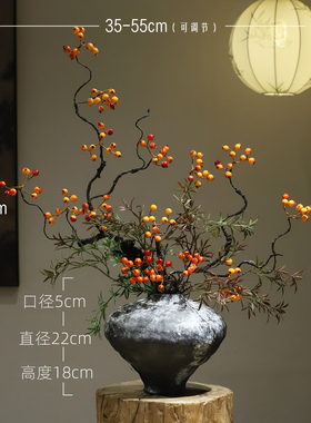 新中式禅意陶瓷花瓶宋代美学摆件