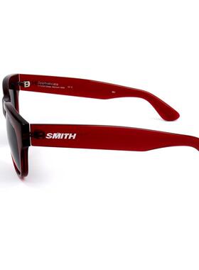 代购Smith女士太阳镜防紫外线遮光清晰视野抗强光红色圆形框