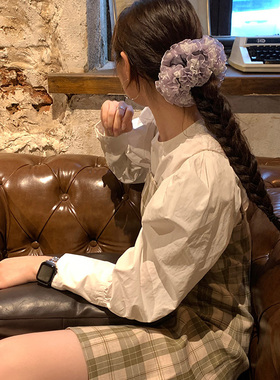仙女紫！超仙气绣球大肠发圈女