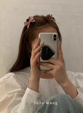 2个装~在逃公主蝴蝶结小号侧边小抓夹小鲨鱼夹发卡刘海夹少女