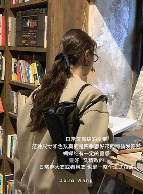 随意又高级~小细条蝴蝶结发圈女