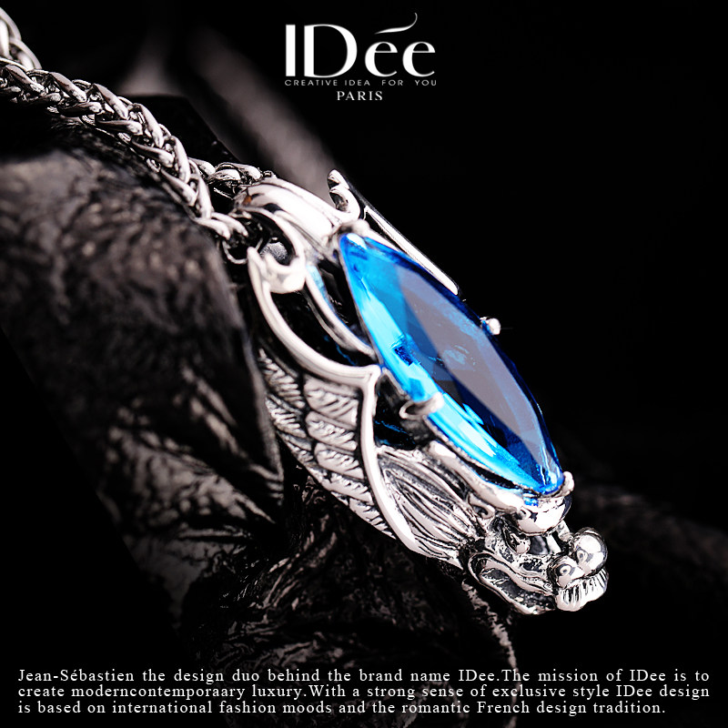 法国idee男复古个性龙头泰银项链 idee项坠/吊坠