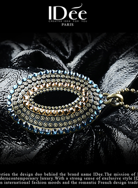 法国idee秋冬长款吊坠大气毛衣链