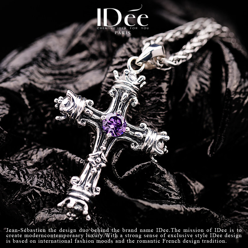 法国idee耶稣十字架男潮男个性项链 idee项链