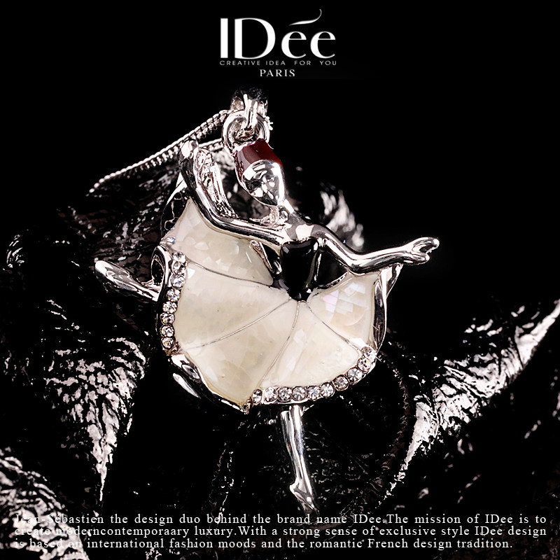 法国idee芭蕾女孩女夏小众锁骨链 idee项坠/吊坠