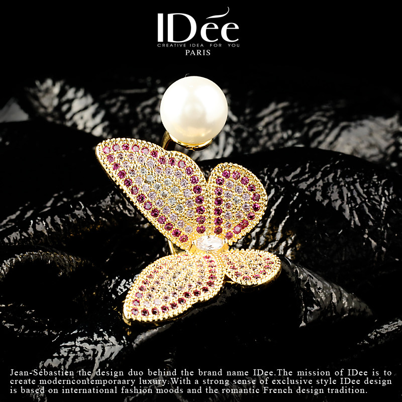 法国idee蝴蝶女时尚潮牌个性指环 idee戒指/指环