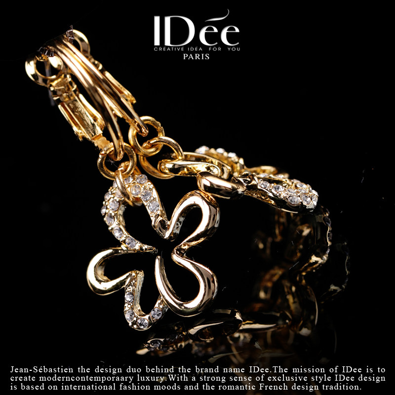 法国idee花朵女简约欧长款美耳坠 idee耳环