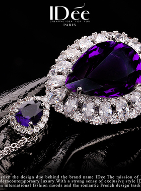 法国idee吊坠毛衣链时尚艺术饰品