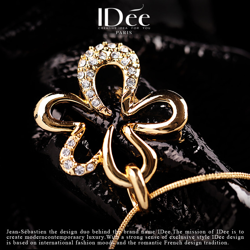 法国idee金花朵秋冬个性简约吊坠 idee项坠/吊坠