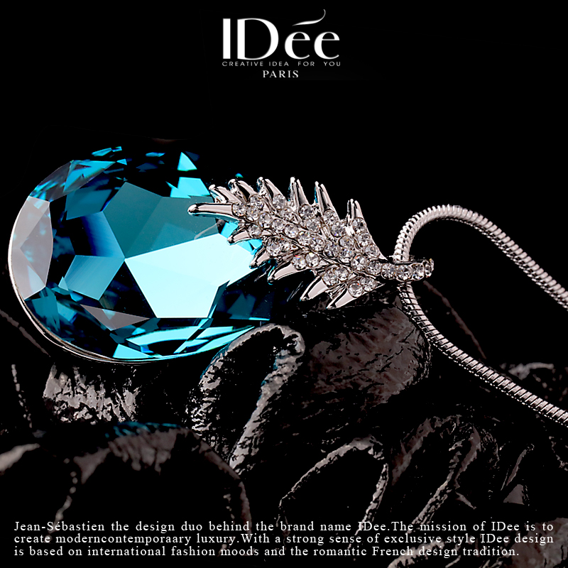 法国idee蓝宝石女小众设计轻奢吊坠 idee项坠/吊坠