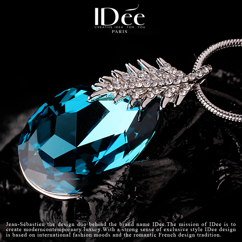 法国idee蓝宝石女小众设计轻奢吊坠 idee项坠/吊坠