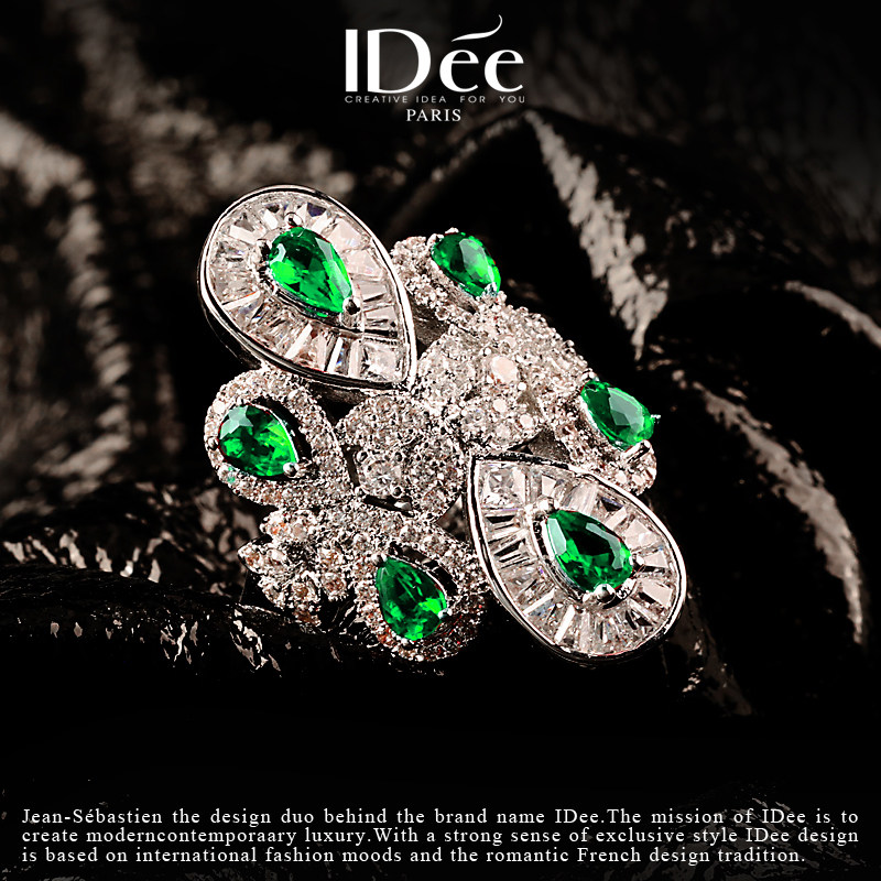 法国idee盛世祖母绿女高档轻奢项链 idee组合套装