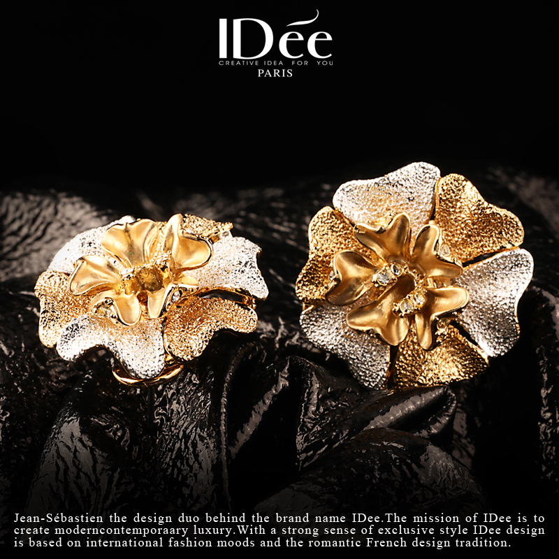 法国idee蔷薇花女气质高级感耳钉 idee耳钉