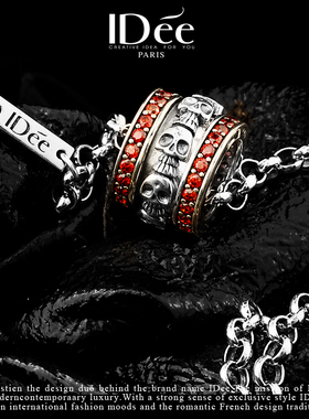法国idee红钻骷髅轻奢潮牌项链