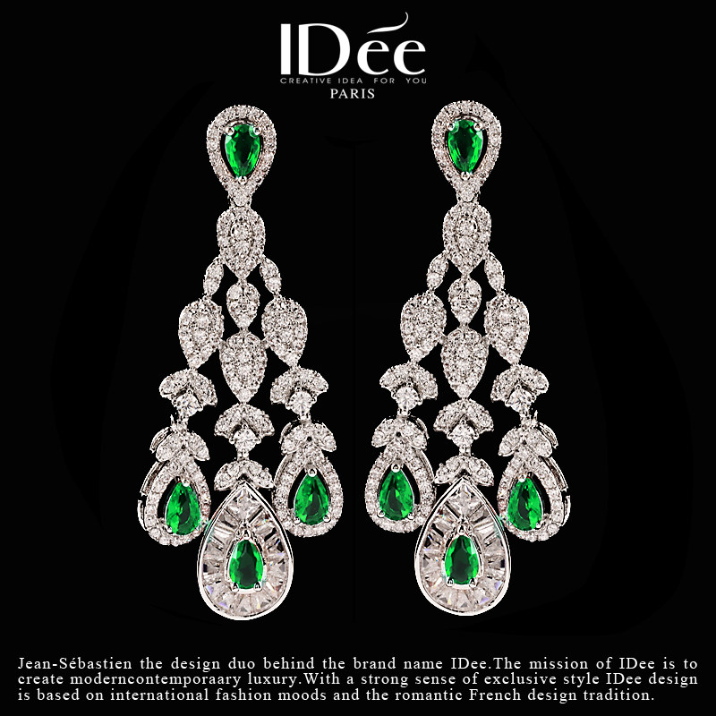 法国idee盛世蓝宝石女高档轻奢耳钉 idee耳钉